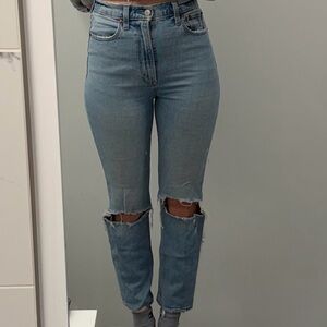 Abercrombie & Fitch Light Blue Ankle Jeans